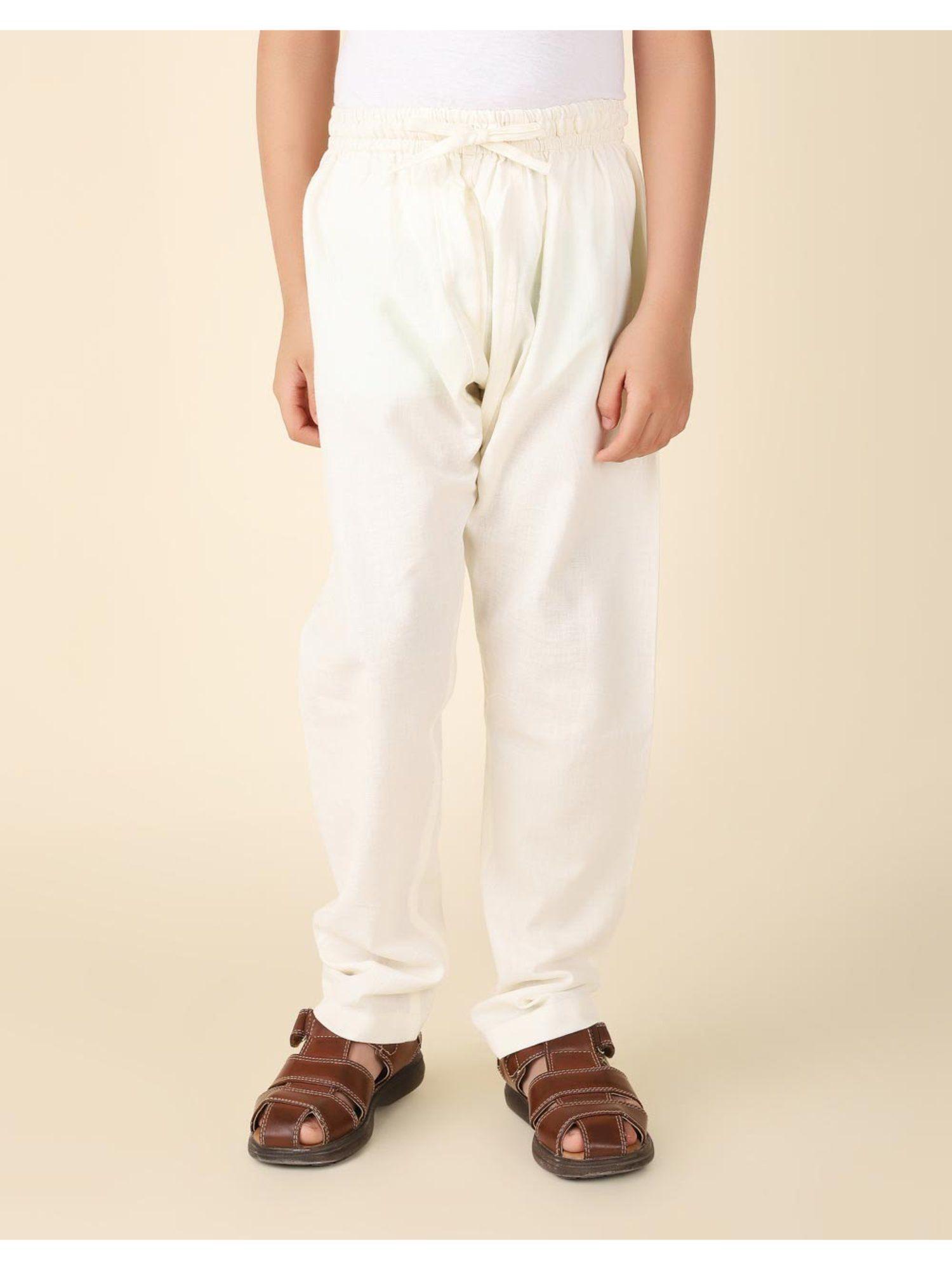 natural cotton pyjama with elasticated waistband & drawstring