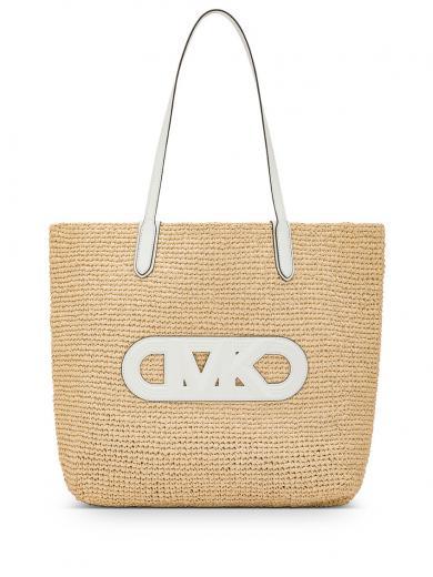 natural eliza large woven tote