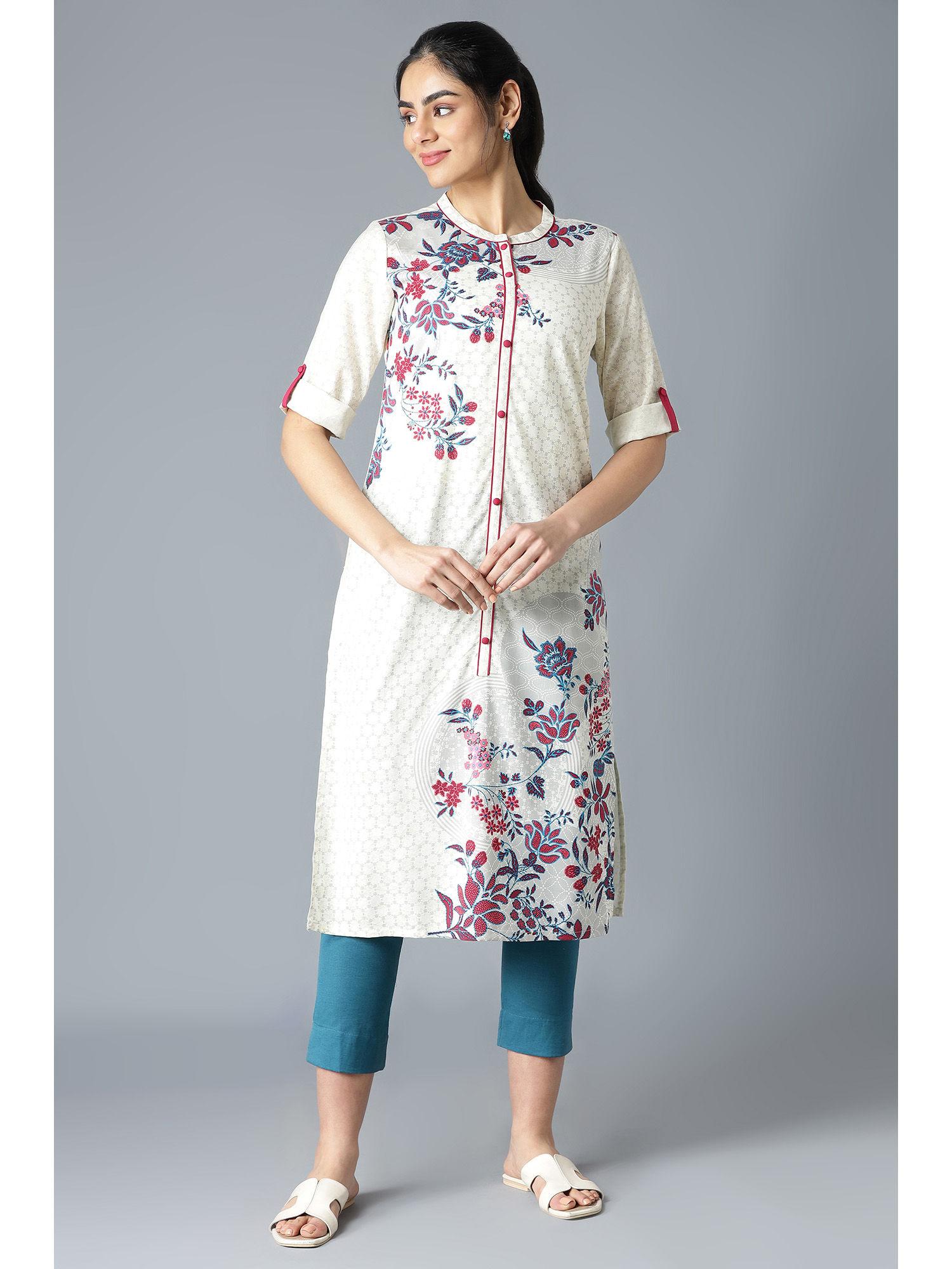 natural floral print kurta