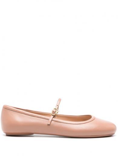 natural leather ballet flat