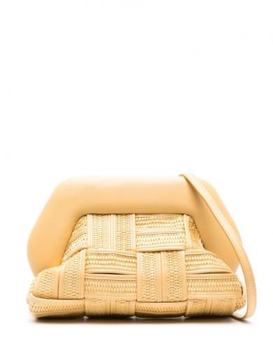 natural natural tia weaved straw clutch bag