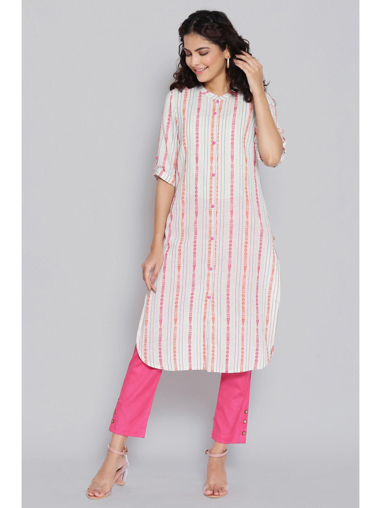 natural printed ethnic kurta