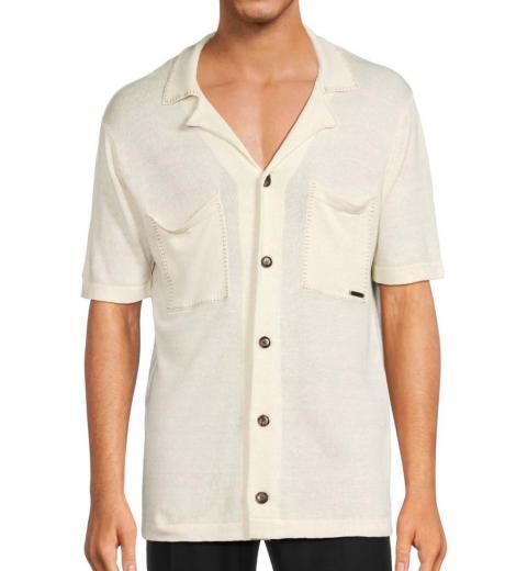 natural short sleeve linen shirt