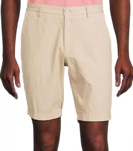 natural slice solid shorts