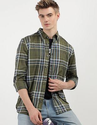 natural soft flex plaid check shirt