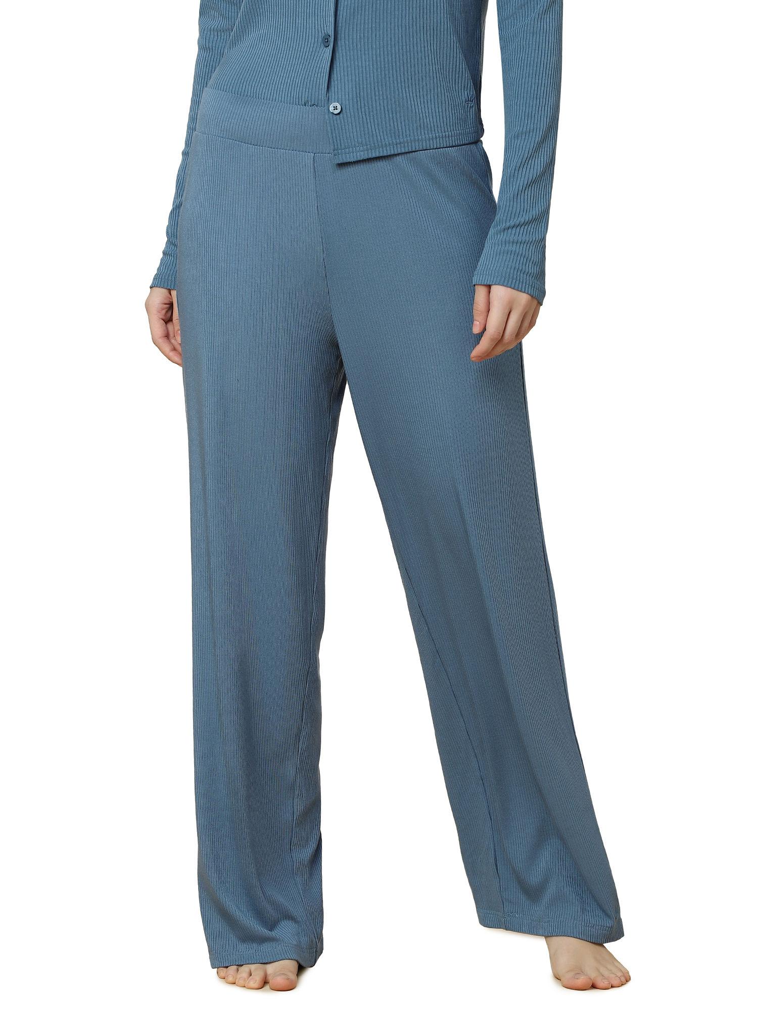 natural spotlight ribbed trouser - teal