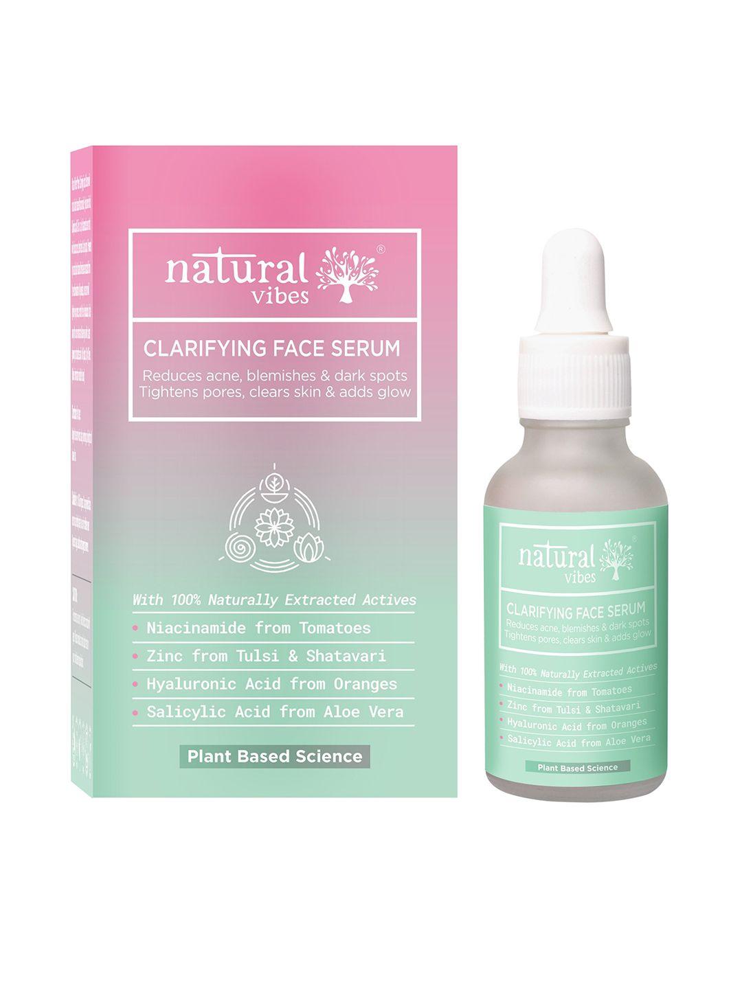 natural vibes acne clarifying face serum with niacinamide & hyaluronic acid - 30 ml