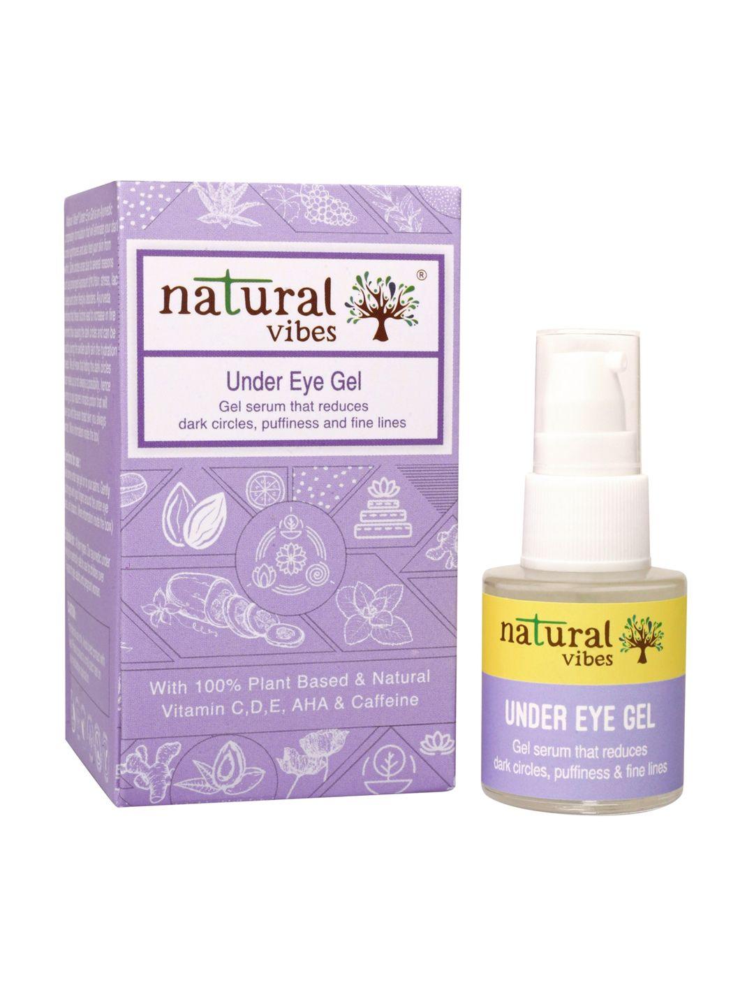 natural vibes under eye gel serum with cucumber & tea tree 20 ml