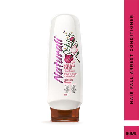 naturali hairfall arrest conditioner | with red onion & bhringraj | detangles hair and prevents breakage 80 ml