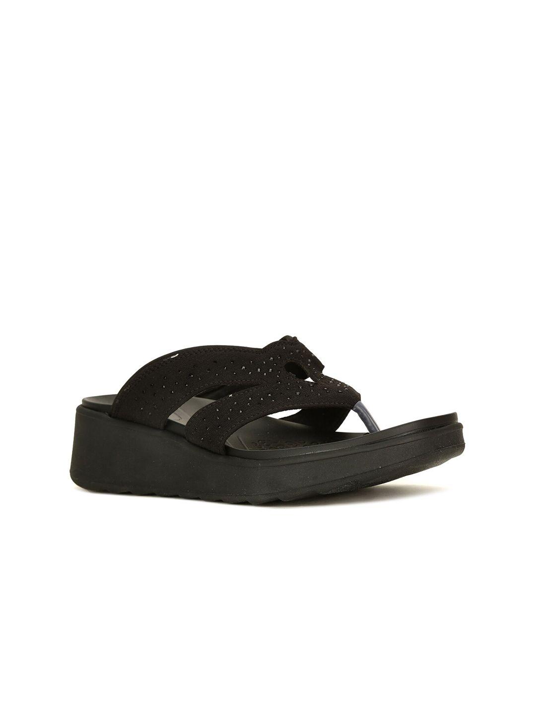 naturalizer black embellished comfort sandals with laser cuts