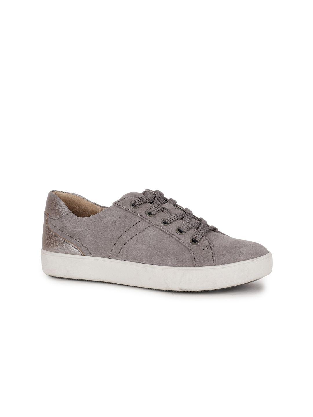 naturalizer women grey leather sneakers