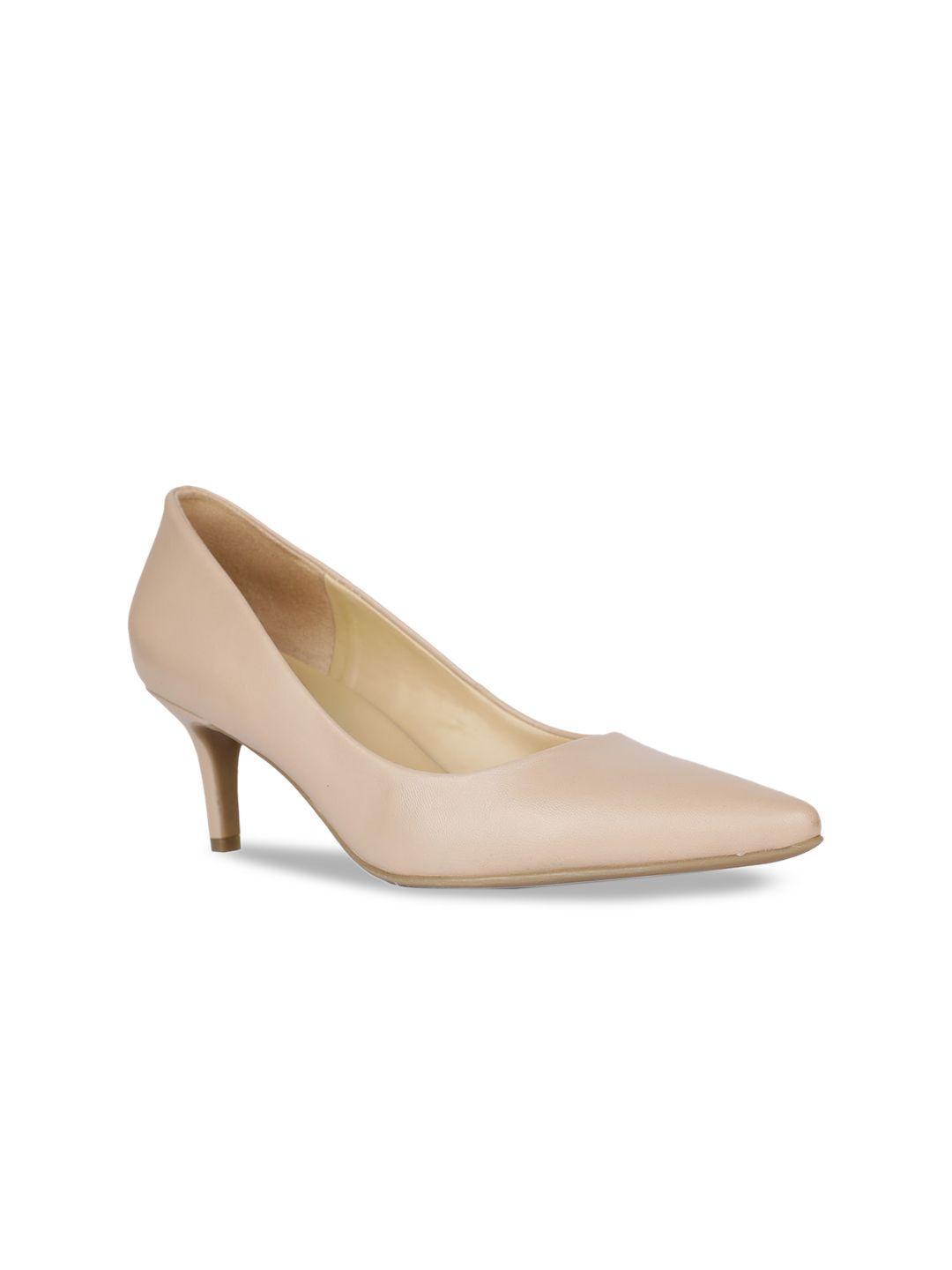 naturalizer women beige solid pumps