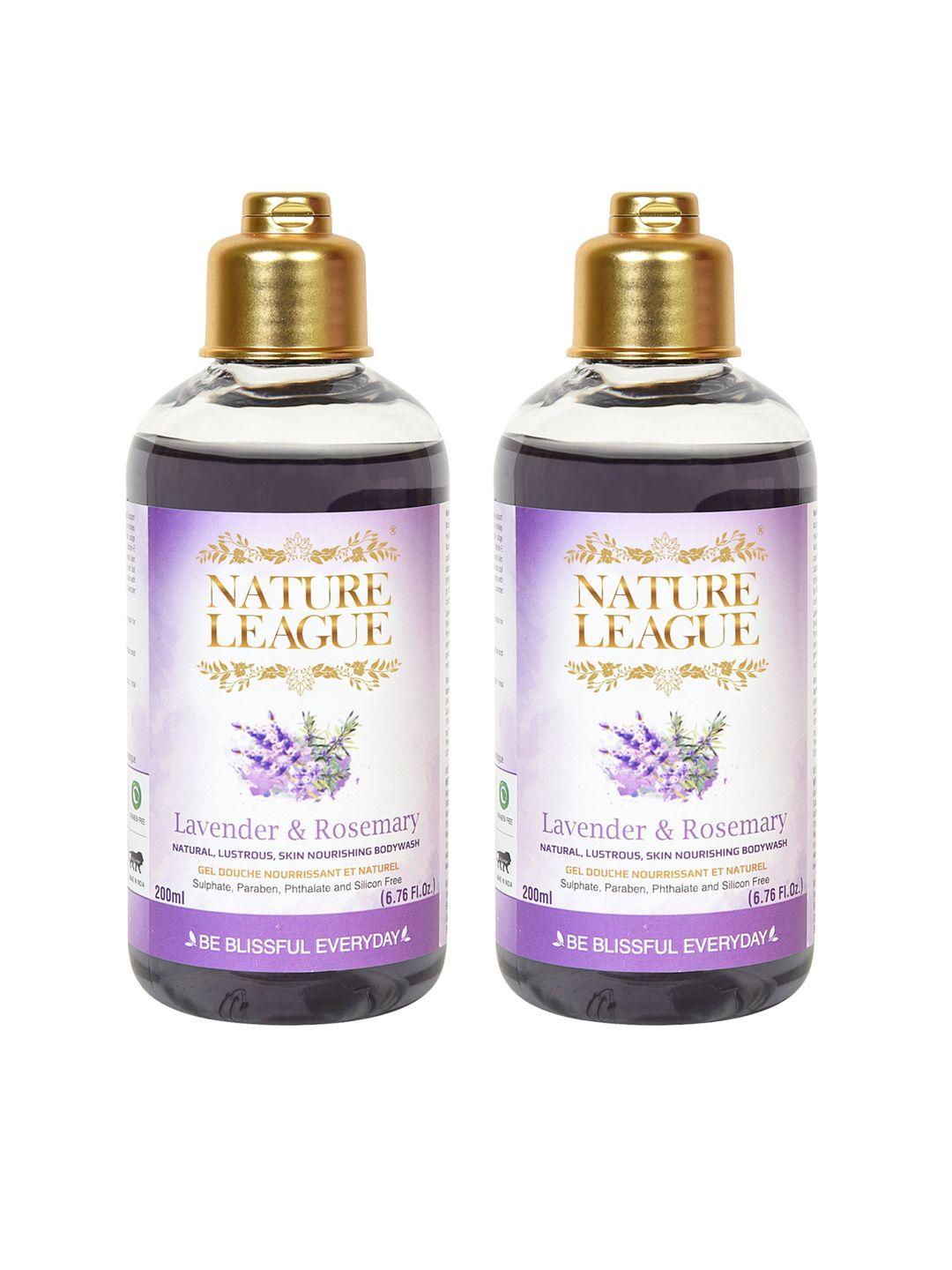 nature league set of 2 lavender & rosemary body wash