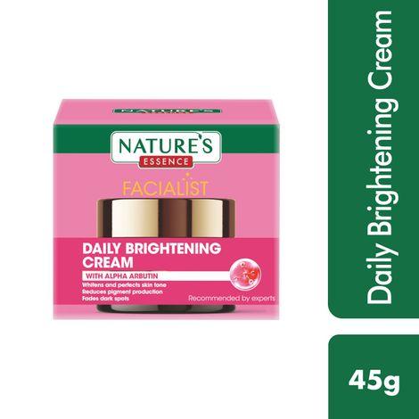 nature's essence daily brightening cream with alpha arbutin, 45g