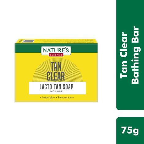 nature's essence tan clear lacto tan soap | get tan-free skin with an instant glow | 75gm