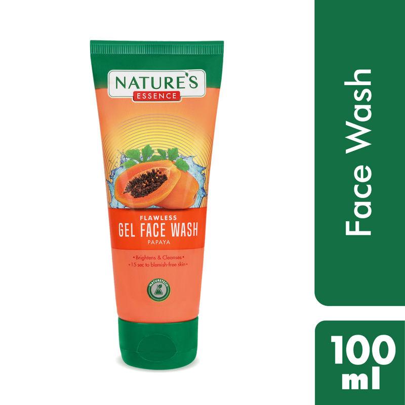 nature's essence flawless gel face wash papaya