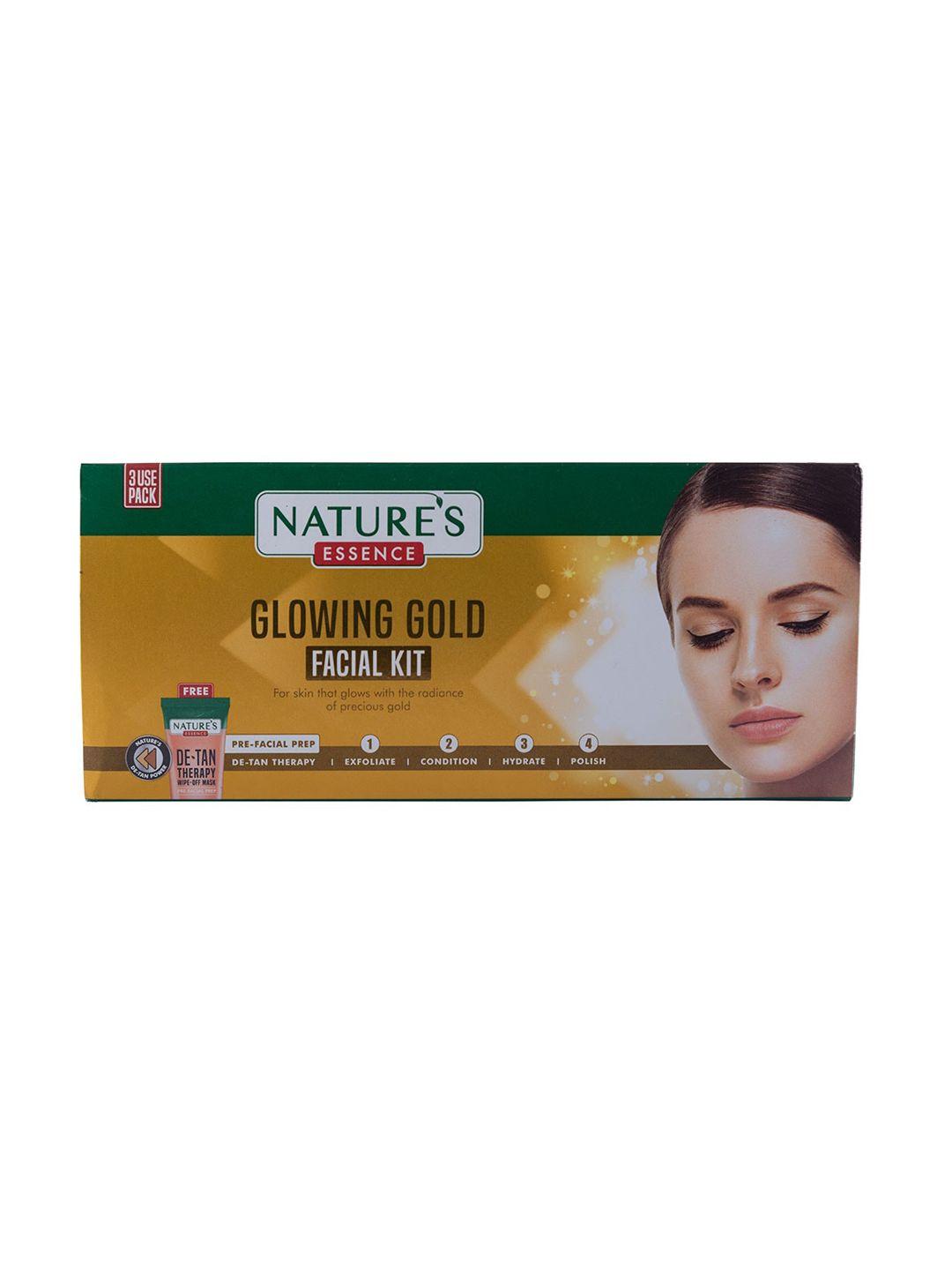 nature's essence glowing gold facial kit - 75gms