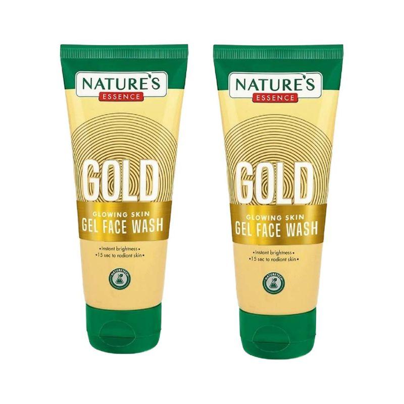 nature's essence gold glowing skin gel face wash