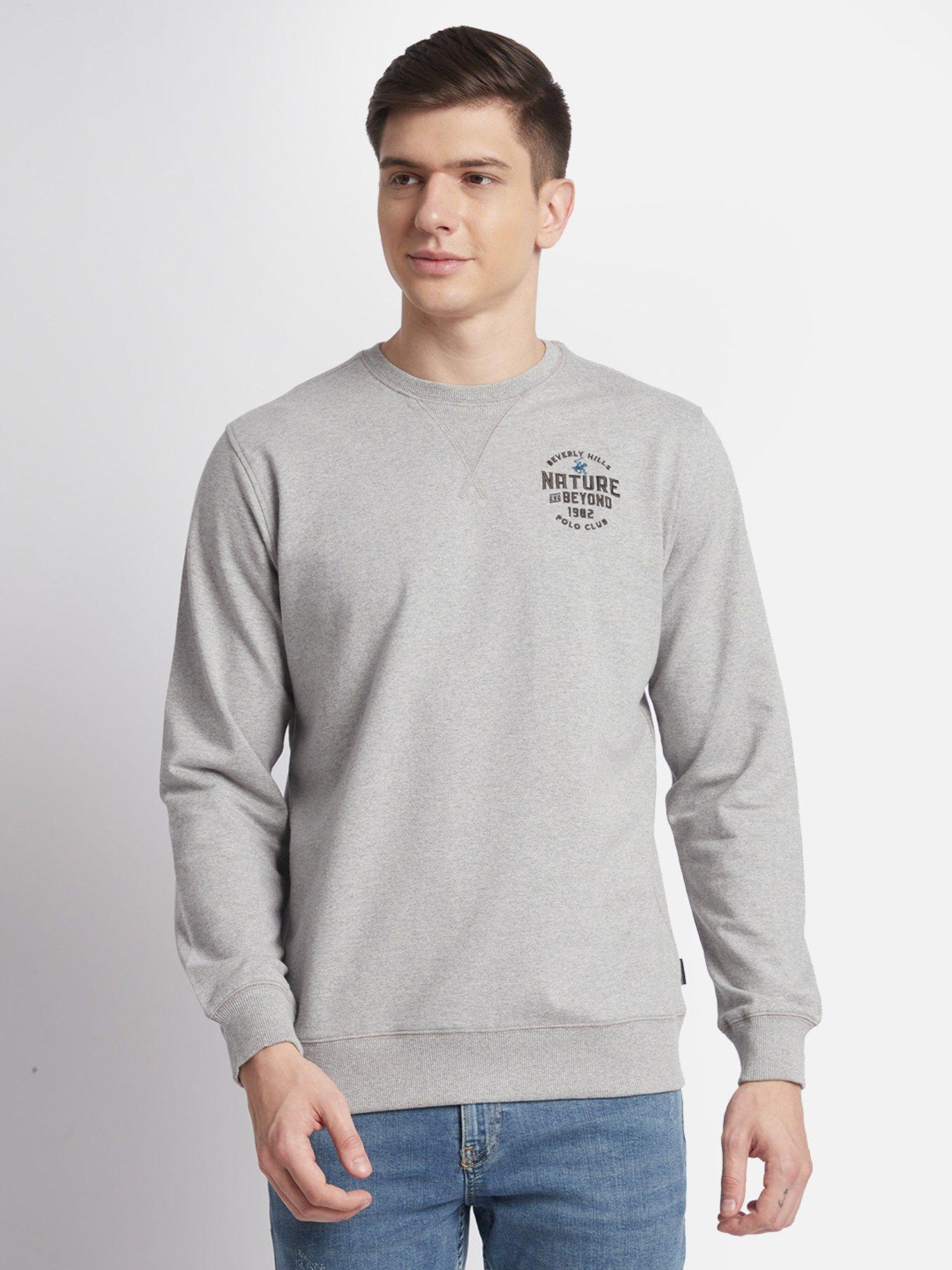 nature and beyond crew neck grey sweatshirt