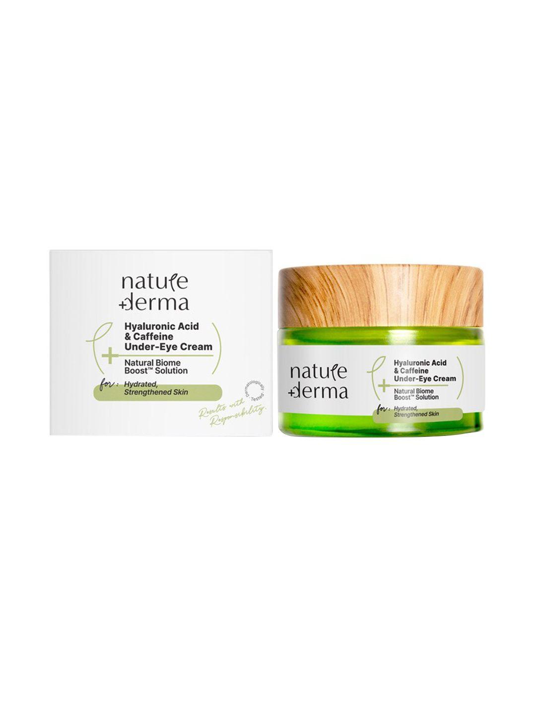 nature derma hyaluronic acid & caffeine under-eye cream with natural biome-boost 15 ml