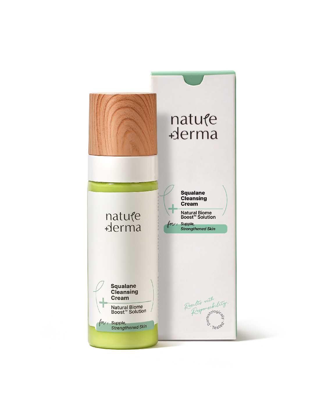 nature derma natural biome boost solution squalane cleansing cream - 50 ml