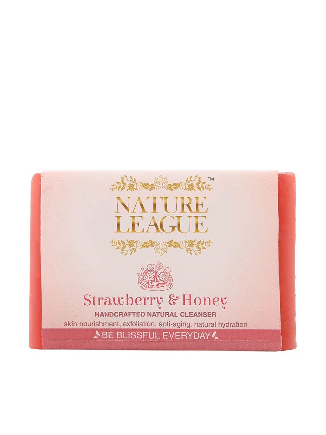 nature league pink strawberry & honey natural handmade soap