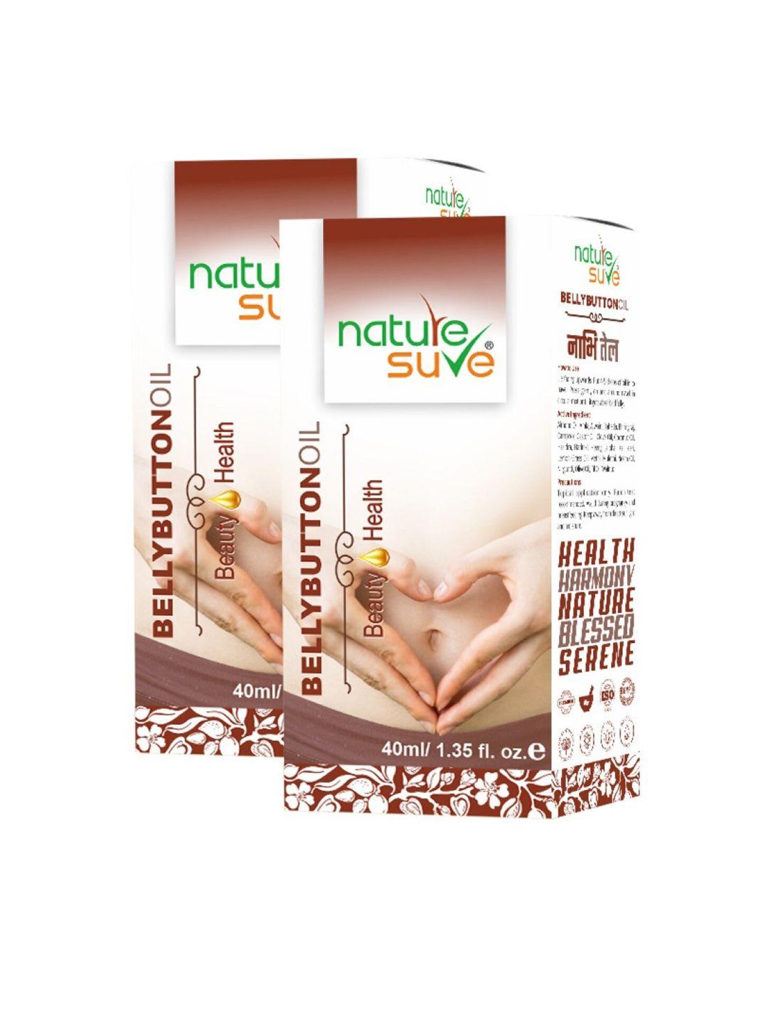 nature sure pack of 2 belly button nabhi oil-40ml each