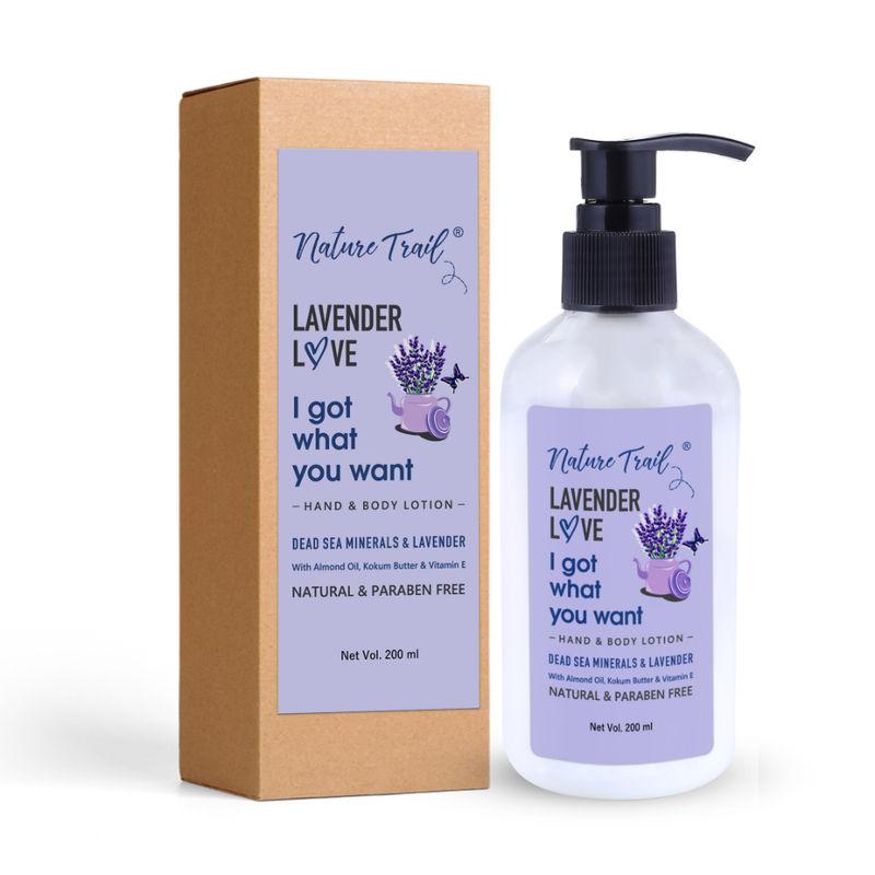 nature trail lavender love hand & body lotion with kokum butter jojoba & almond oils paraben free