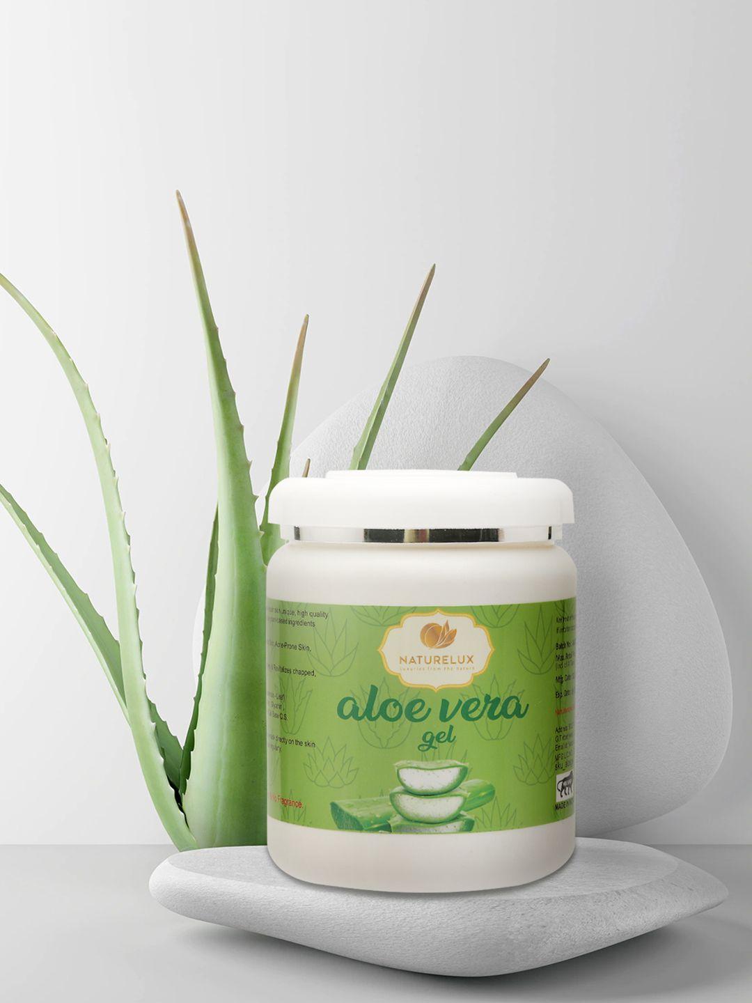naturelux 100% pure & natural raw aloe vera gel for skin & hair - 500 g