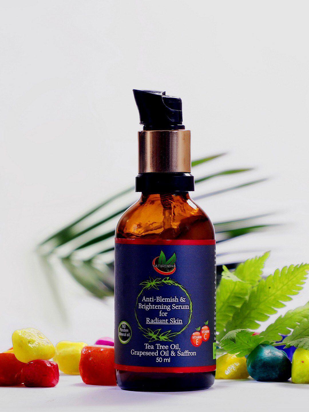 naturenova herbals anti-blemish & brightening serum for radiant skin 50 ml