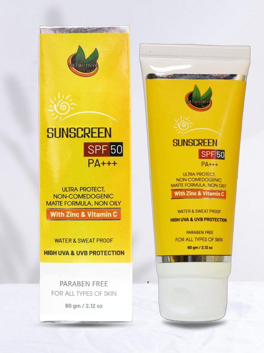 naturenova herbals sunscreen spf 50 pa+++ 60 g