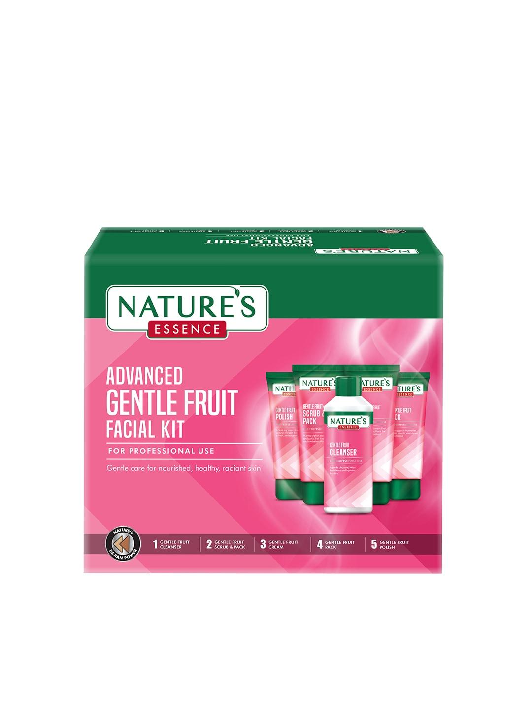 natures essence advanced gentle fruit facial kit with sweet almond oil & saffron - 249g