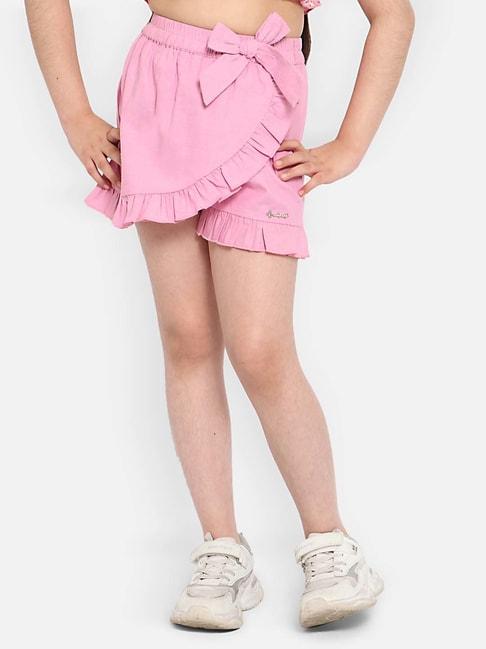 nauti nati kids pink solid skirt
