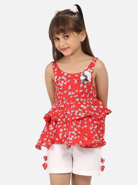 nauti-nati-kids-red-&-white-printed-top-with-shorts