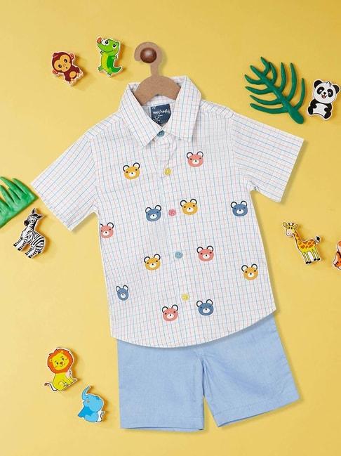 nauti-nati-kids-white-&-blue-cotton-printed-shirt-set