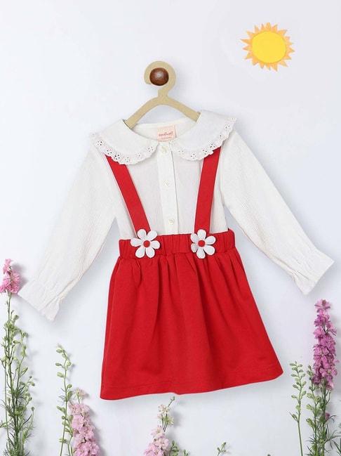 nauti-nati-kids-white-&-red-floral-print-full-sleeves-dress-set