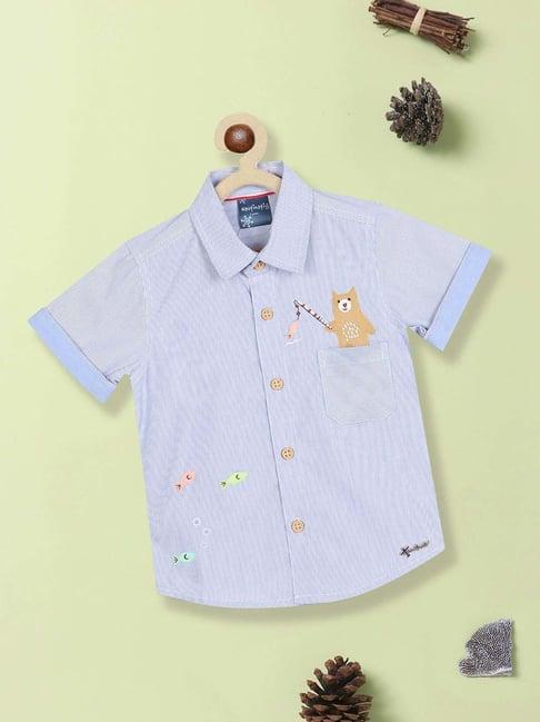 nauti nati kids blue applique shirt