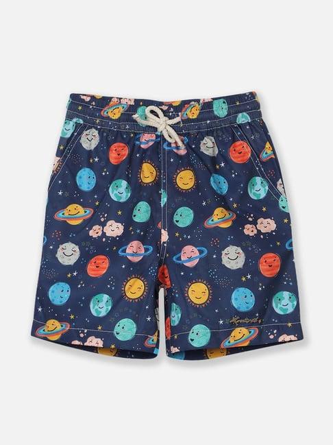 nauti nati kids navy printed shorts