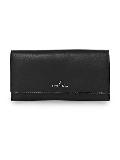 nautica black wallet for women