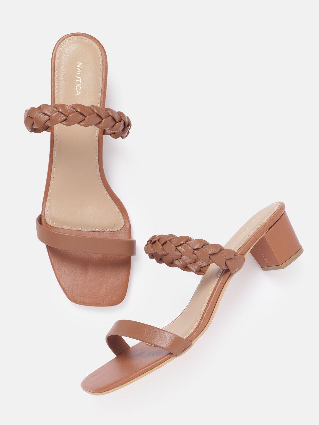 nautica braided block heels