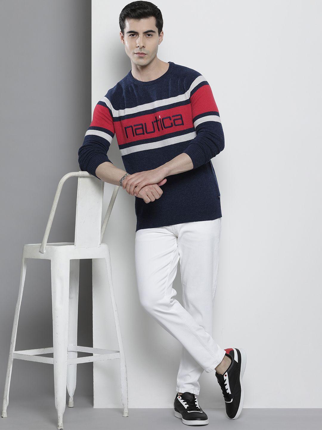 nautica-colourblocked-pullover-with-brand-logo-embroidered-detail