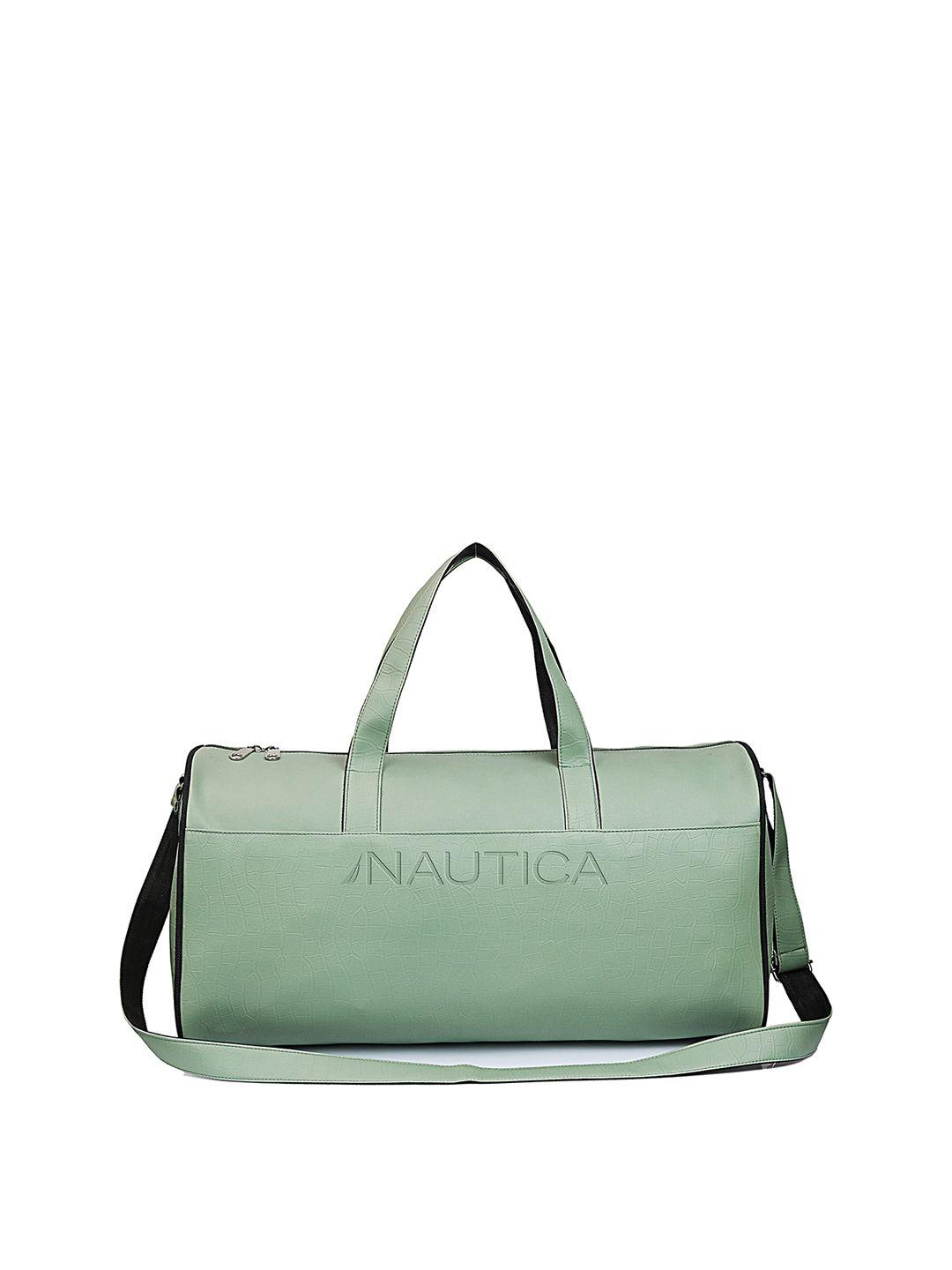 nautica leather duffel bag