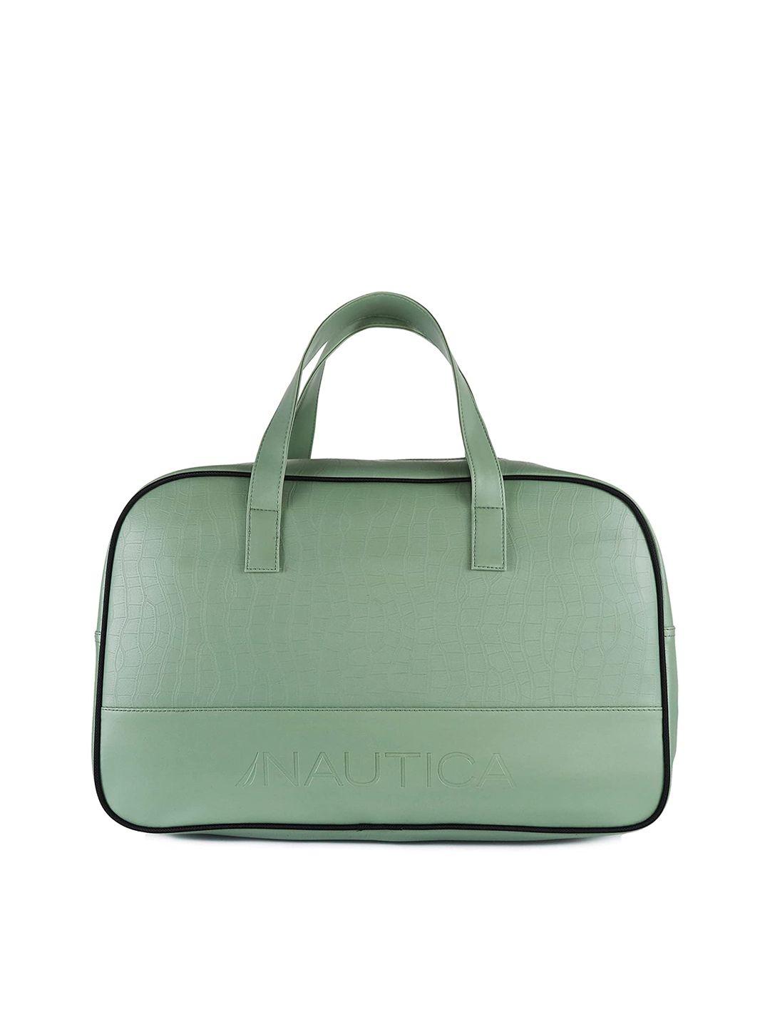 nautica leather medium duffel bag