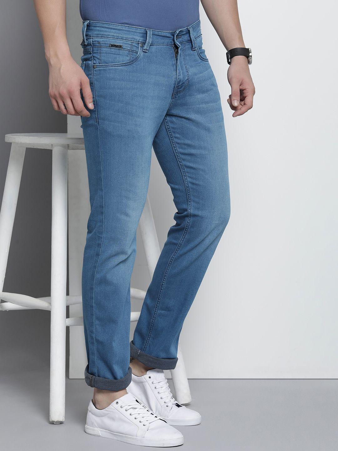 nautica men straight fit low-rise light fade stretchable jeans