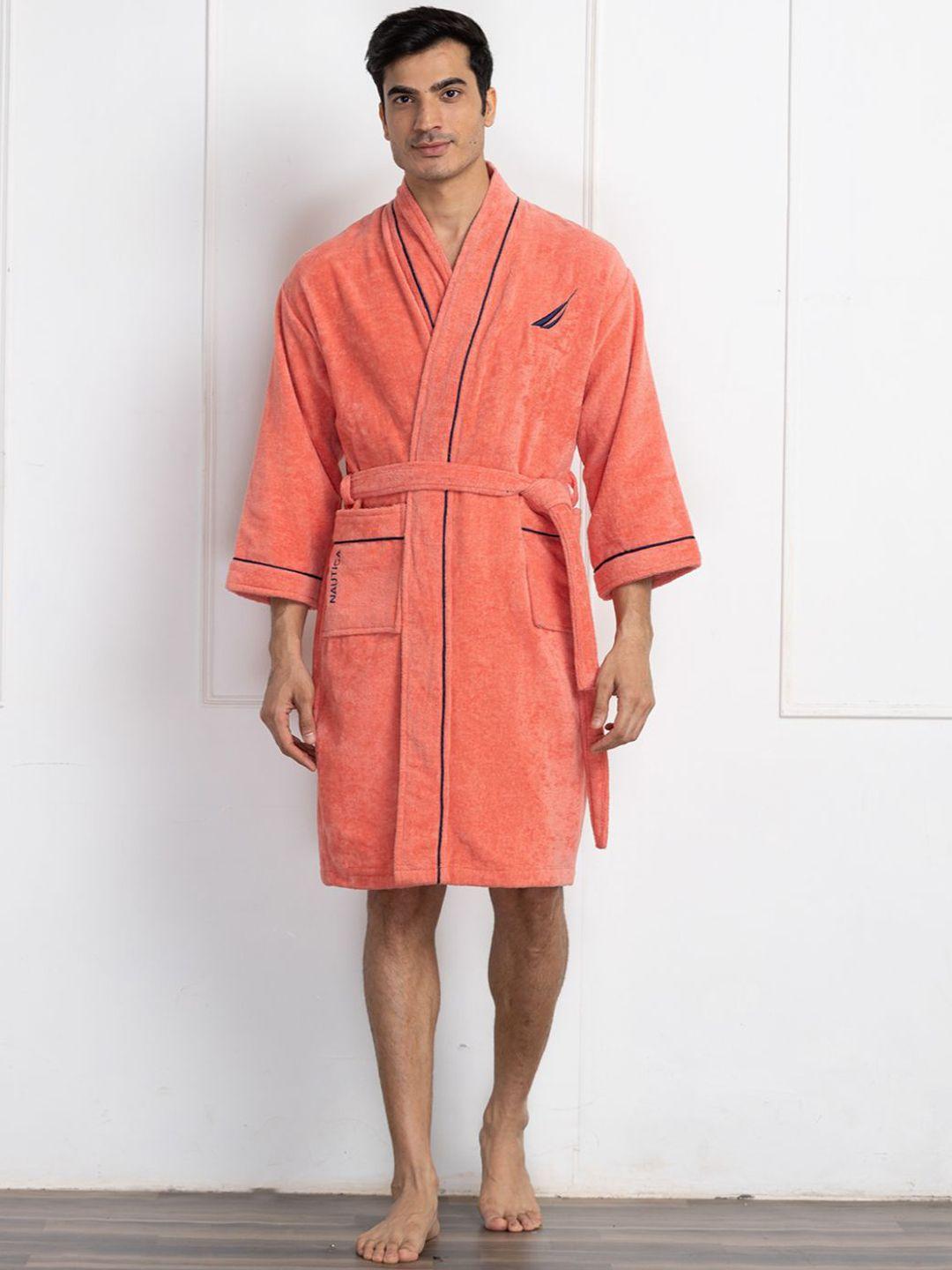 nautica pack of 2 solid pure-cotton bath robe