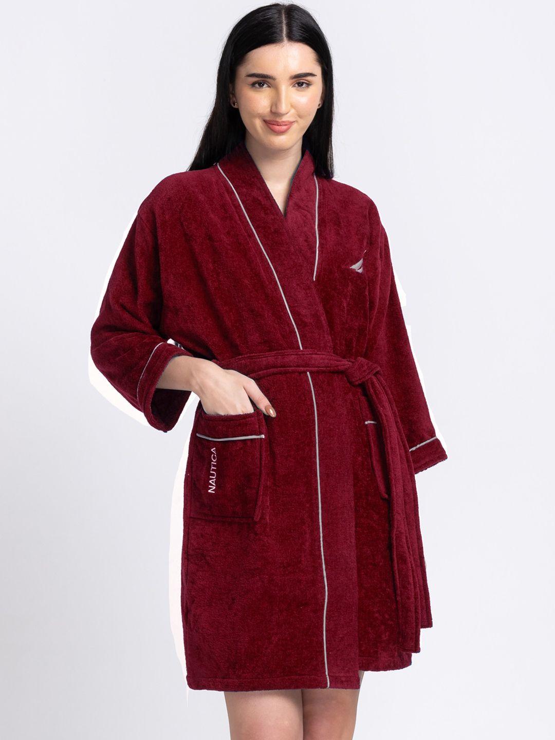 nautica pure cotton luxurious ultra soft bath robe