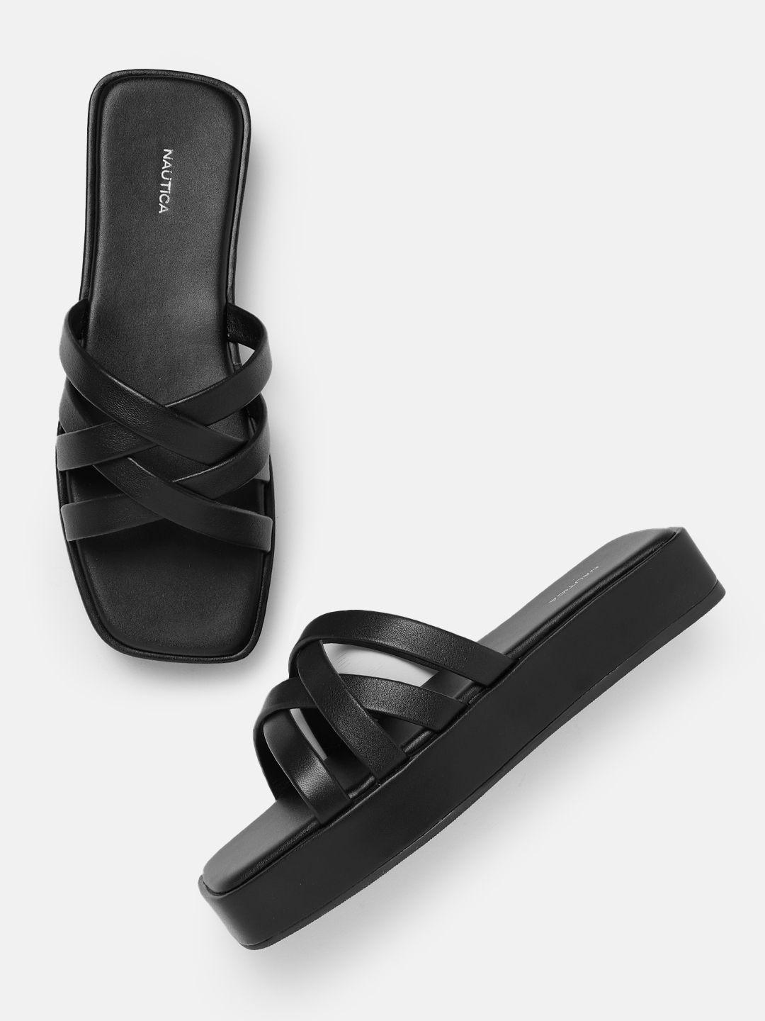 nautica strappy flatform heels
