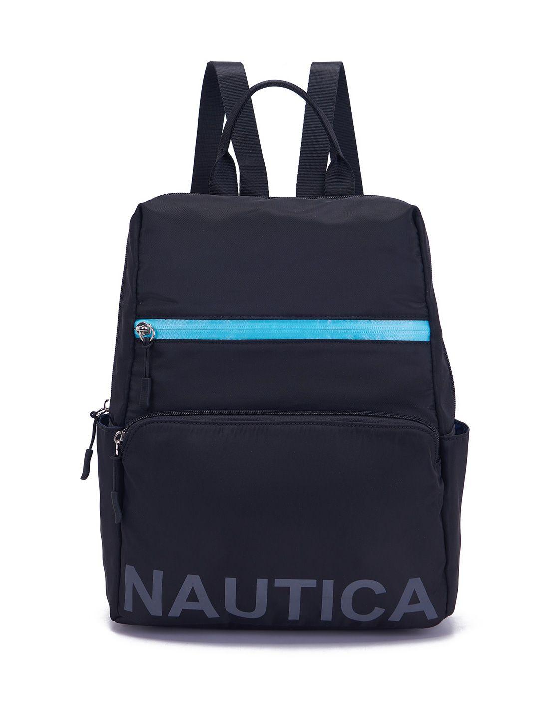 nautica typography printed backpack with adjustable strap