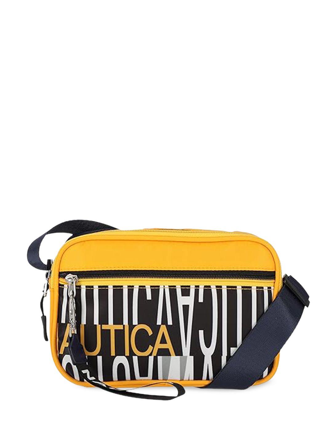 nautica typography printed structured shoulder bag