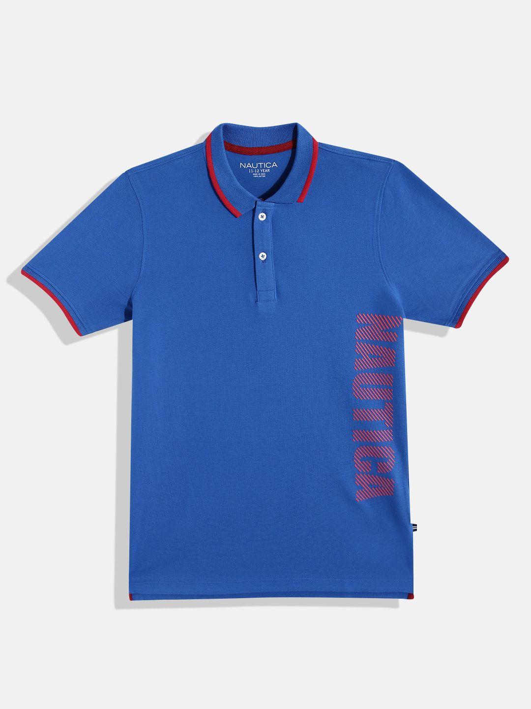 nautica boys polo collar pure cotton t-shirt